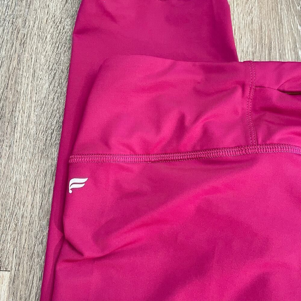 Fabletics Fuchsia Pink Raspberry Color Crop Leggi… - image 7
